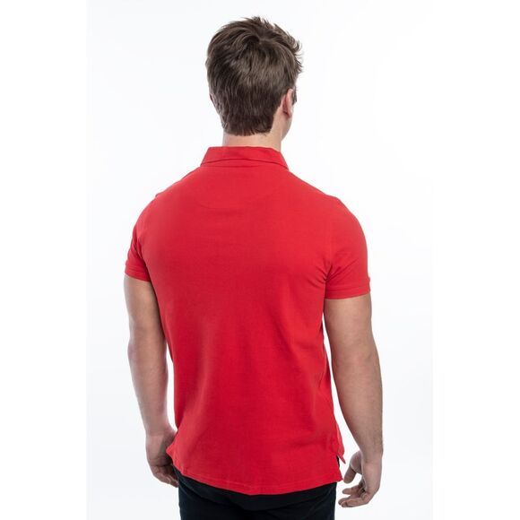 Men's Classic Fit Short Sleeve Polo Shirt, Red, XXL - Picture 3 of 3